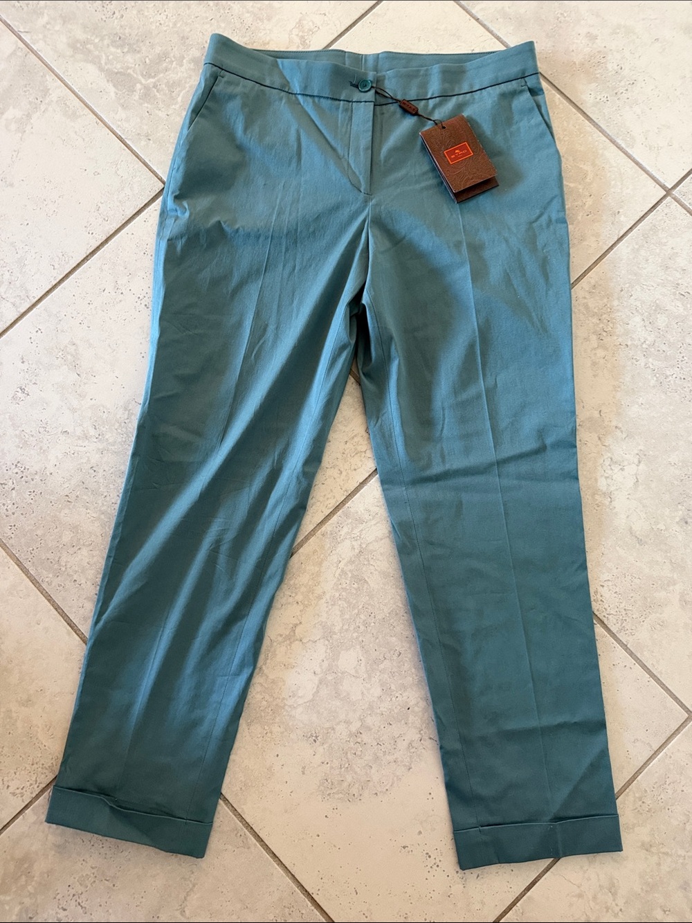 Men's Teal Dress Pants — Classic Straight Fit